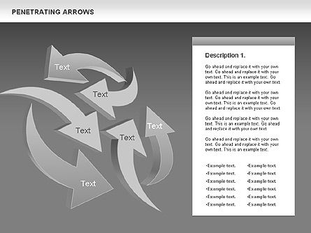 Penetrating Arrows, Slide 14, 00892, Business Models — PoweredTemplate.com