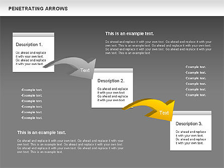Penetrating Arrows, Slide 15, 00892, Business Models — PoweredTemplate.com