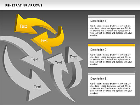 Penetrating Arrows, Slide 16, 00892, Business Models — PoweredTemplate.com