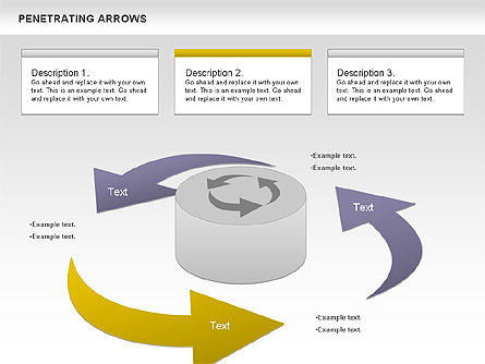 Penetrating Arrows, Slide 2, 00892, Business Models — PoweredTemplate.com