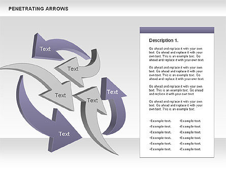 Flechas penetrantes, Diapositiva 3, 00892, Modelos de negocios — PoweredTemplate.com