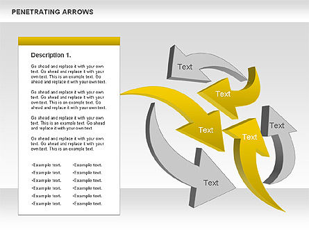 Penetrating Arrows, Slide 5, 00892, Business Models — PoweredTemplate.com