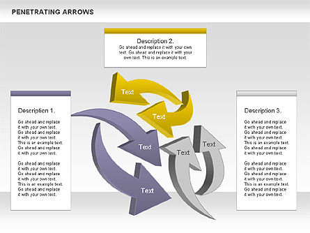 Flèches pénétrantes, Diapositive 6, 00892, Modèles commerciaux — PoweredTemplate.com