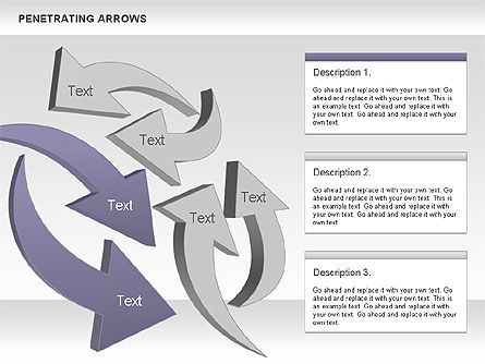 Penetrating Arrows, Slide 8, 00892, Business Models — PoweredTemplate.com