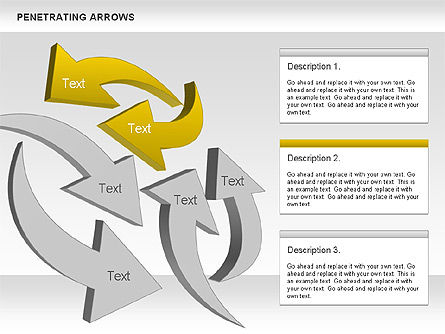 Penetrating Arrows, Slide 9, 00892, Business Models — PoweredTemplate.com