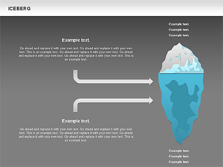 Iceberg diagrama, Deslizar 10, 00893, Modelos de Negócio — PoweredTemplate.com