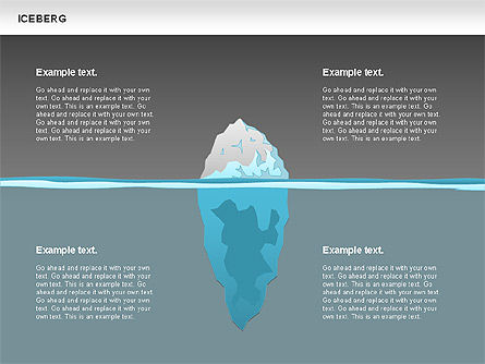 Iceberg diagrama, Deslizar 9, 00893, Modelos de Negócio — PoweredTemplate.com