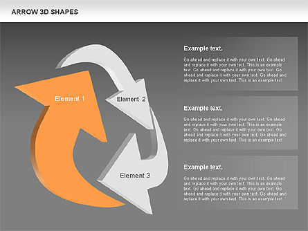 Tombol Tanda Panah Dan 3d, Slide 12, 00894, Bentuk — PoweredTemplate.com