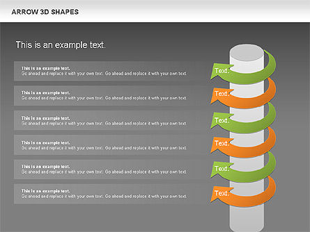 Arrows and 3D Shapes, Slide 15, 00894, Shapes — PoweredTemplate.com
