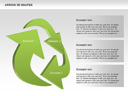 Flèches et formes 3d, Diapositive 2, 00894, Formes — PoweredTemplate.com
