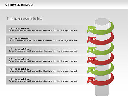 Arrows and 3D Shapes, Slide 4, 00894, Shapes — PoweredTemplate.com