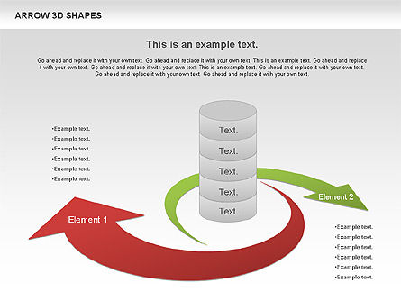 Arrows and 3D Shapes, Slide 5, 00894, Shapes — PoweredTemplate.com