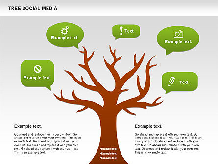 Social Media Tree Diagram, Slide 10, 00896, Business Models — PoweredTemplate.com
