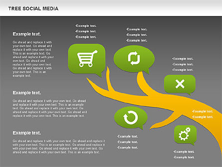 Boomdiagram Social media, Dia 15, 00896, Businessmodellen — PoweredTemplate.com