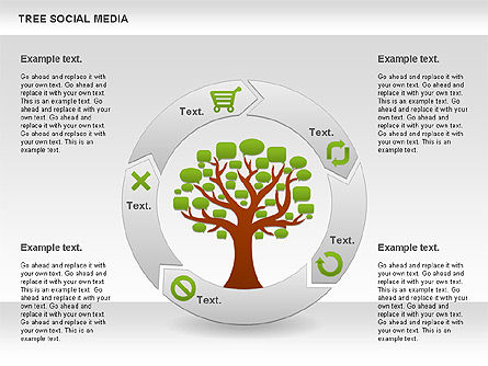 Social Media Tree Diagram, Slide 5, 00896, Business Models — PoweredTemplate.com