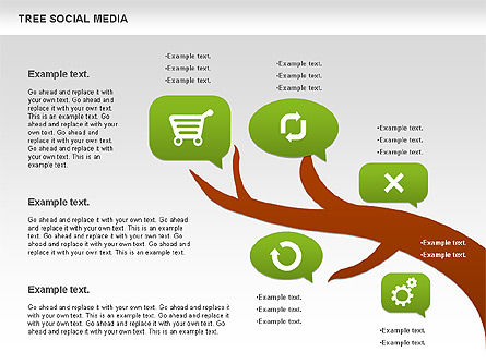 Boomdiagram Social media, Dia 8, 00896, Businessmodellen — PoweredTemplate.com