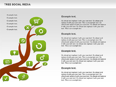 Diagrama de árbol de medios sociales, Diapositiva 9, 00896, Modelos de negocios — PoweredTemplate.com