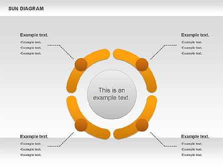 Sun Diagram, PowerPoint Template, 00897, Business Models — PoweredTemplate.com