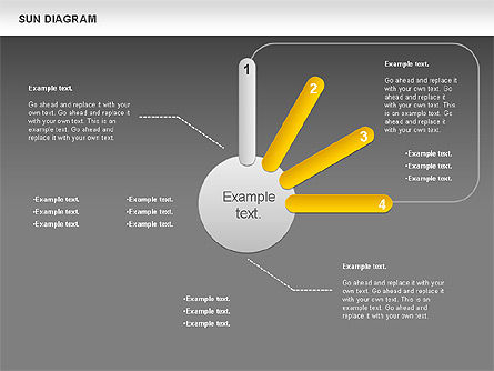 Sun Diagram, Slide 18, 00897, Business Models — PoweredTemplate.com