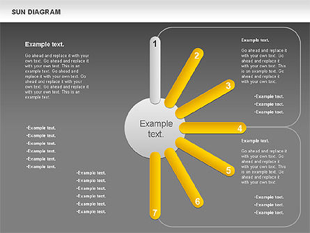 Sun Diagram, Slide 19, 00897, Business Models — PoweredTemplate.com