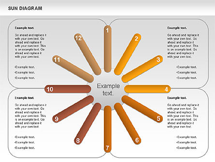 Sun Diagram, Slide 7, 00897, Business Models — PoweredTemplate.com