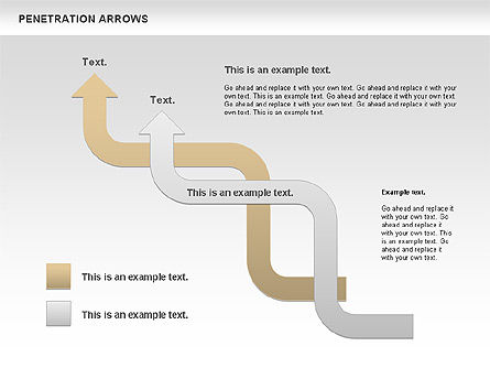 Penetration Arrows Shapes, Slide 11, 00900, Shapes — PoweredTemplate.com