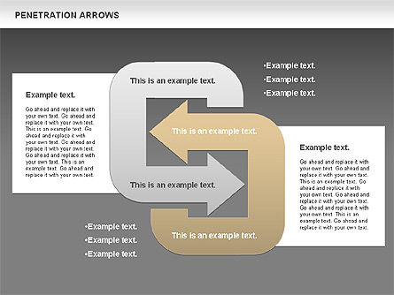 Penetration Arrows Shapes, Slide 19, 00900, Shapes — PoweredTemplate.com