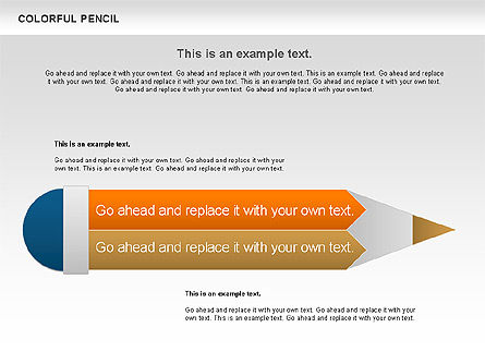 다채로운 연필 차트, 파워 포인트 템플릿, 00901, 비즈니스 모델 — PoweredTemplate.com