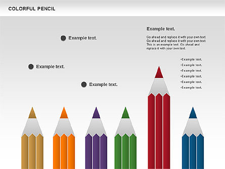 Colorful Pencil Chart, Slide 11, 00901, Business Models — PoweredTemplate.com