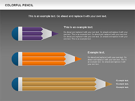 Kleurrijke potlood grafiek, Dia 15, 00901, Businessmodellen — PoweredTemplate.com