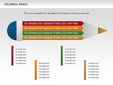 Colorful Pencil Chart, Slide 4, 00901, Business Models — PoweredTemplate.com