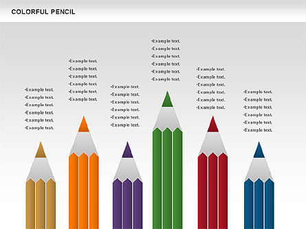 五颜六色的铅笔图, 幻灯片 5, 00901, 商业模式 — PoweredTemplate.com