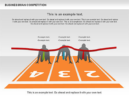 Businessmen Competition, PowerPoint Template, 00902, Business Models — PoweredTemplate.com