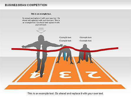 ビジネスマンの競争, スライド 2, 00902, ビジネスモデル — PoweredTemplate.com