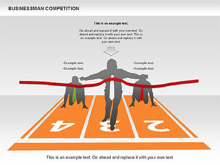 ビジネスマンの競争, スライド 3, 00902, ビジネスモデル — PoweredTemplate.com