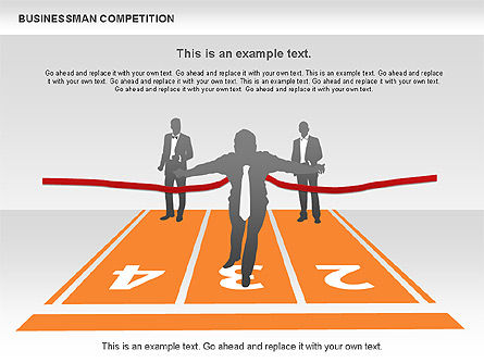 ビジネスマンの競争, スライド 5, 00902, ビジネスモデル — PoweredTemplate.com
