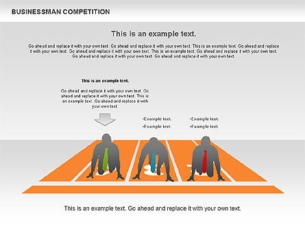 ビジネスマンの競争, スライド 6, 00902, ビジネスモデル — PoweredTemplate.com