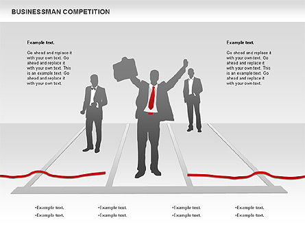 Concurrence des hommes d'affaires, Diapositive 7, 00902, Modèles commerciaux — PoweredTemplate.com