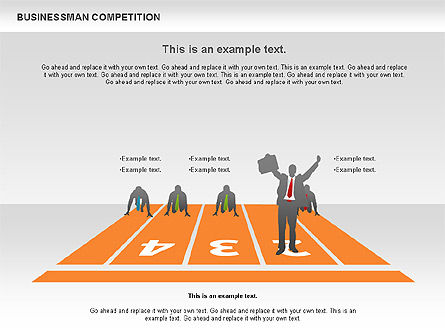 ビジネスマンの競争, スライド 8, 00902, ビジネスモデル — PoweredTemplate.com