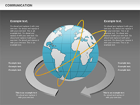 Communicatie diagram, Dia 10, 00904, Businessmodellen — PoweredTemplate.com