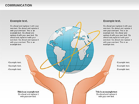 Communicatie diagram, Dia 7, 00904, Businessmodellen — PoweredTemplate.com