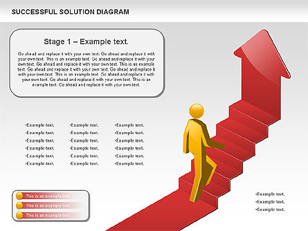 Diagram Solusi Yang Berhasil, Templat PowerPoint, 00905, Model Bisnis — PoweredTemplate.com