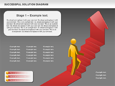 O diagrama de solução bem sucedido, Deslizar 12, 00905, Modelos de Negócio — PoweredTemplate.com