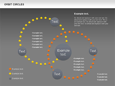 Diagramme des cercles d'orbit, Diapositive 13, 00907, Modèles commerciaux — PoweredTemplate.com