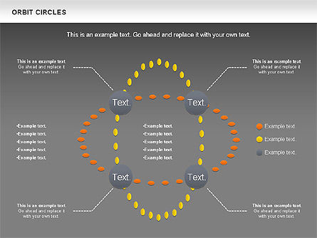 Diagramme des cercles d'orbit, Diapositive 14, 00907, Modèles commerciaux — PoweredTemplate.com