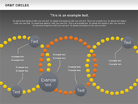 Diagrama de círculos de órbita, Diapositiva 16, 00907, Modelos de negocios — PoweredTemplate.com