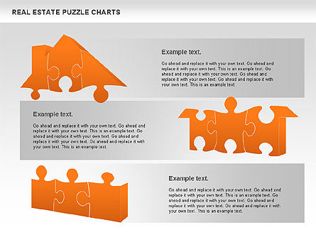 Real Estate Puzzle Charts, Slide 2, 00909, Puzzle Diagrams — PoweredTemplate.com