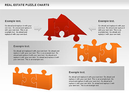 Immobilien-Puzzle-Charts, Folie 3, 00909, Puzzle-Diagramme — PoweredTemplate.com