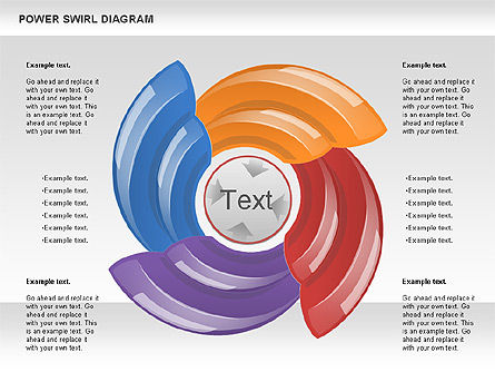 Power Swirl Diagram, PowerPoint Template, 00911, Business Models — PoweredTemplate.com