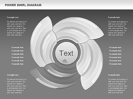 Diagram Swirl Daya, Slide 13, 00911, Model Bisnis — PoweredTemplate.com